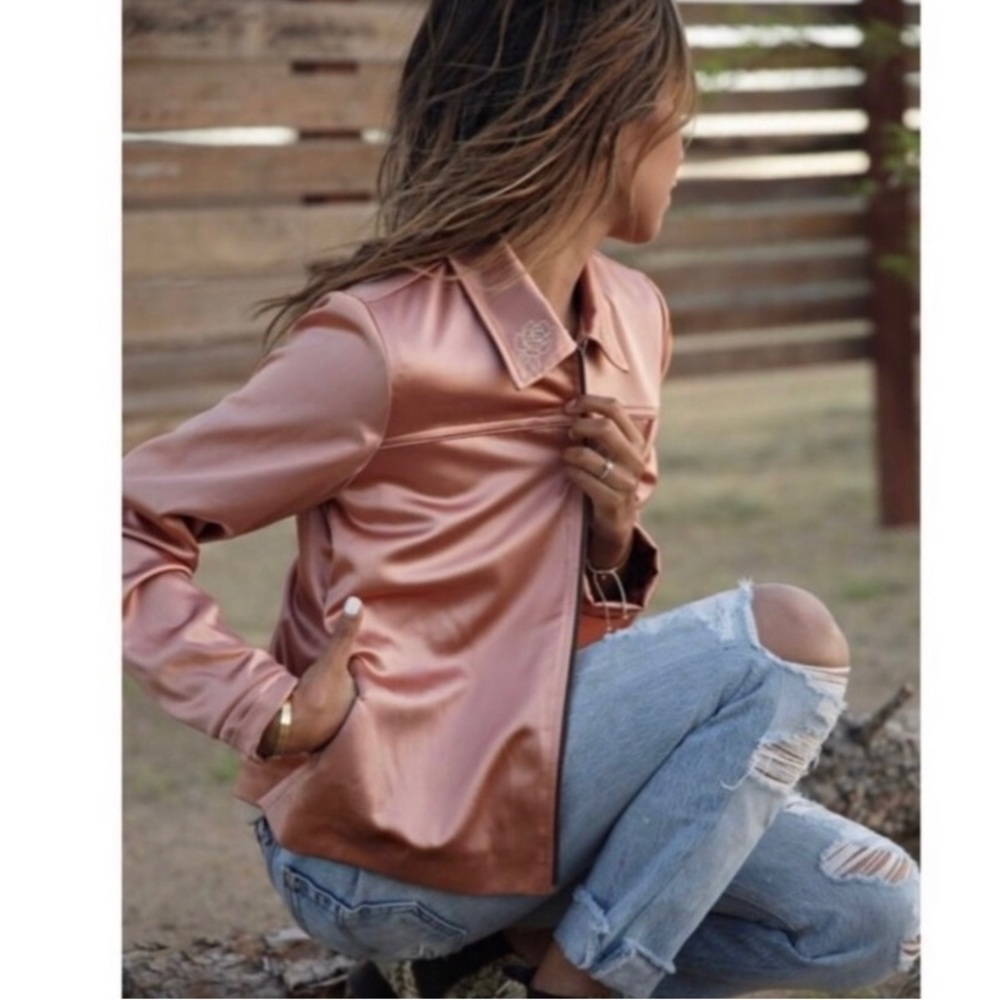 Sincerely Jules Satin Rose Jacket